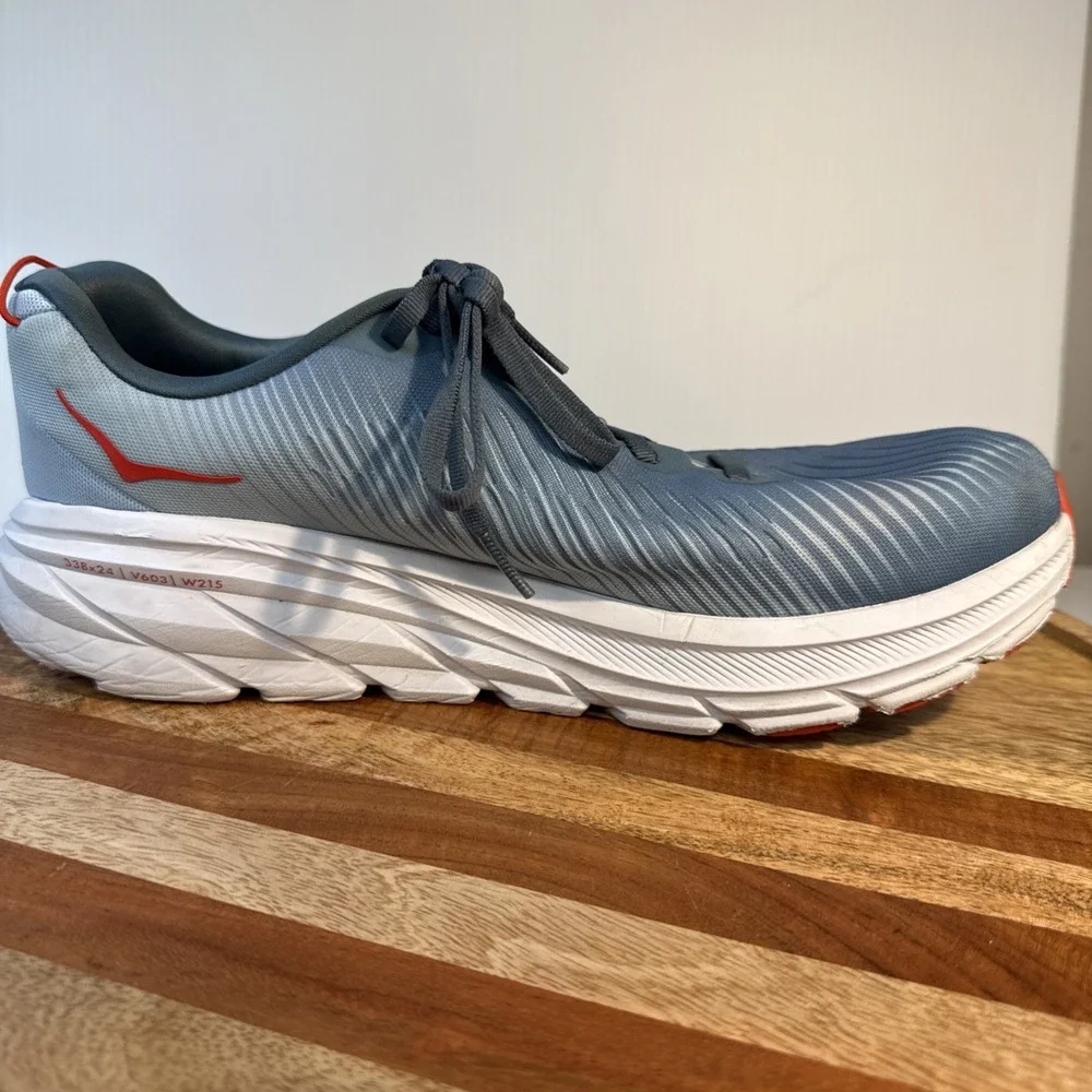 Hoka One One Mens Rincon 3 1121370 Blue Running Shoes Sneakers Size 10 2E WIDE